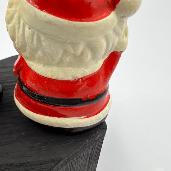 Vintage Mini Salt Shakers Winking Santa Claus Ceramic WDW Figurines Christmas - Picture 2 of 9